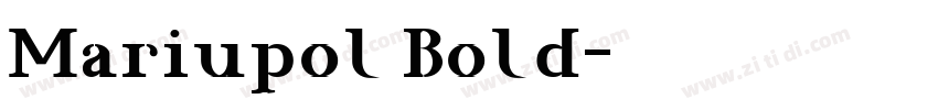 Mariupol Bold字体转换